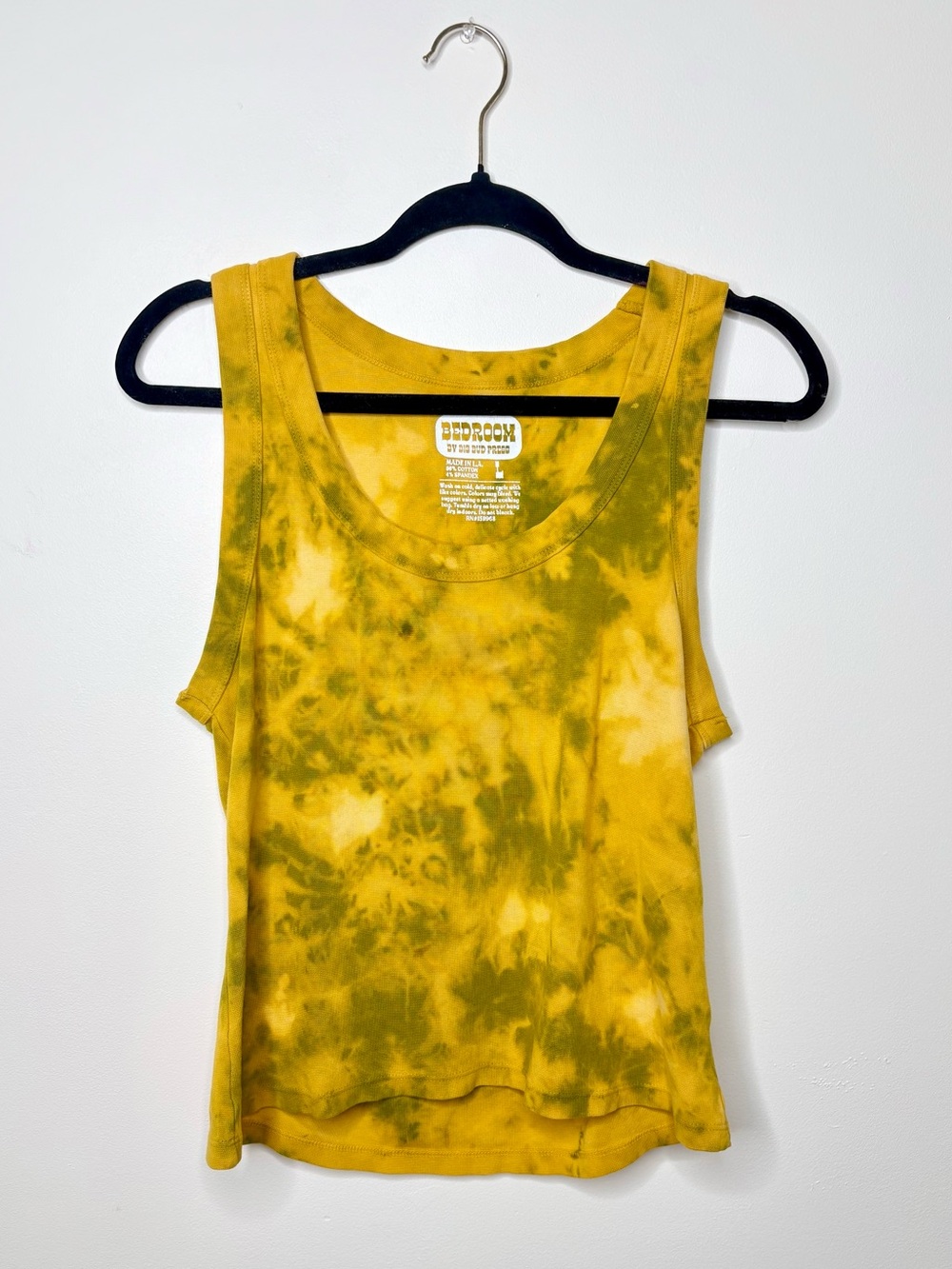 Big Bud Press Bedroom Tank Top Yellow Tie Dye
